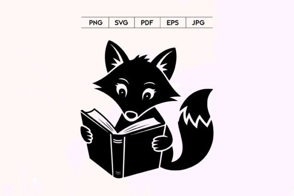 Fox Reading Book Silhouette: Graphics & Freebies Review