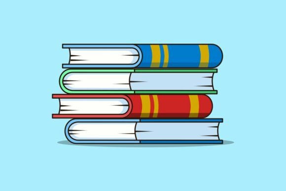 Pile of Colorful Books Graphics & Illustrations Review
