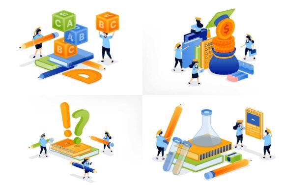 Scholarship Learning Graphics: Classroom Illustrations