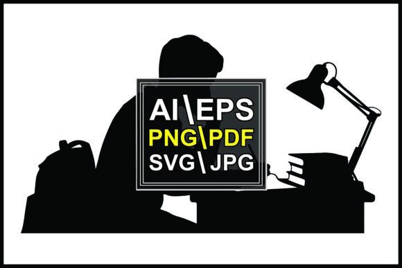 Silhouette Studying Graphics: Editorial Illustrations